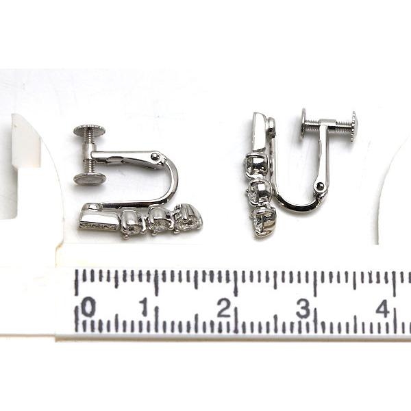 K14WG K18WG 揺れるダイヤモンドイヤリング 0.32ct/0.32ct 約3.2g 14金 