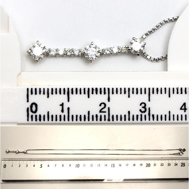 Pt850/Pt900 トリロジーネックレス 約45cm 約5.9g プラチナ 