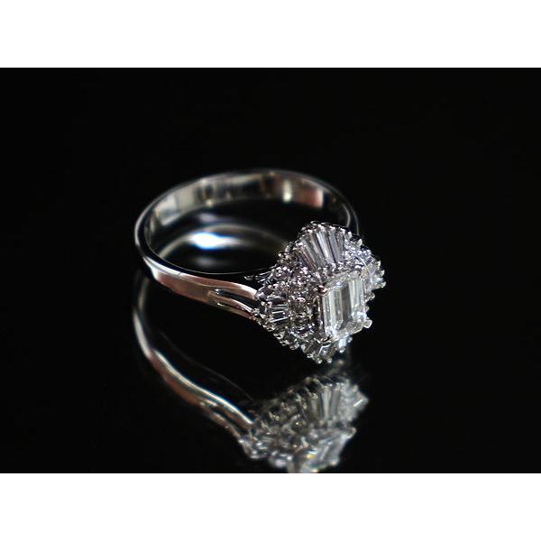 Pt900 ダイヤモンドリング 15.5号 0.509ct/0.47ct 約5.7g プラチナ 