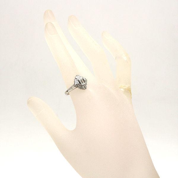 Pt900 ダイヤモンドリング 15.5号 0.509ct/0.47ct 約5.7g プラチナ 