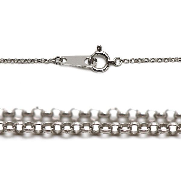 Pt850/Pt900 デザインネックレス 約40cm ダイヤモンド 0.04ct 約3.7g