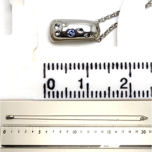 Pt850/Pt900 デザインネックレス 約40cm ダイヤモンド 0.04ct 約3.7g