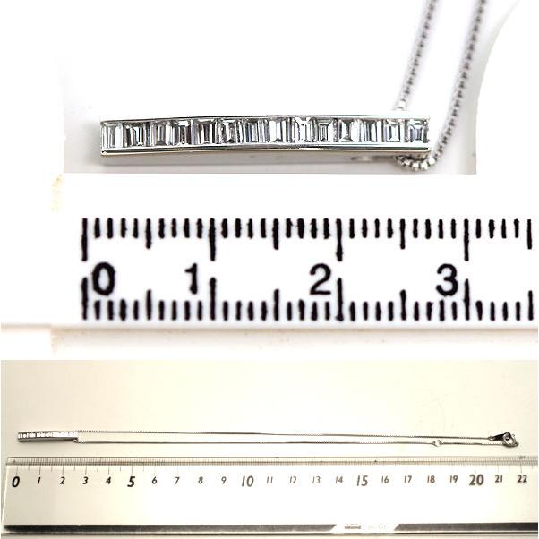 K18WG ダイヤモンド付きネックレス 約40cm 0.70ct 約4.1g 18金