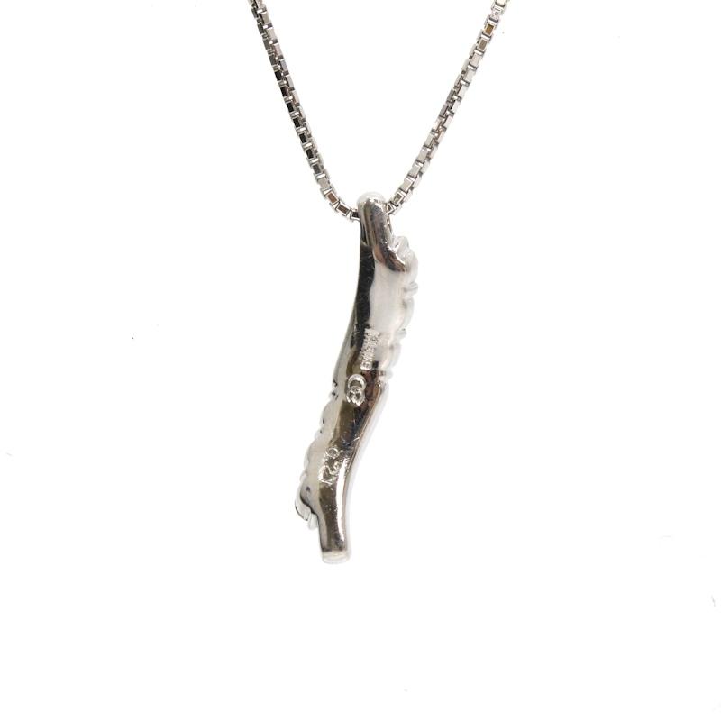 ダイヤモンド ネックレス 0.21ct 7粒 K18WG ホワイトゴールド 全長約 