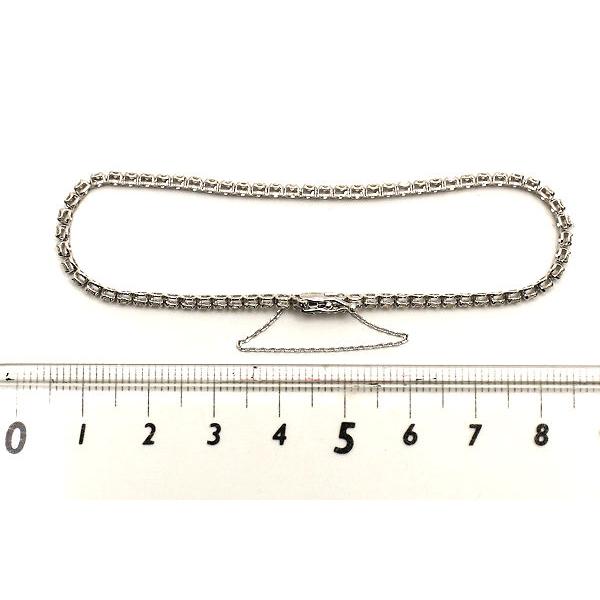 k18WGダイヤモンドブレスレット17cm ブレスレット メンズ 18金 18k K18WG ダイヤモンド 18カラットup
