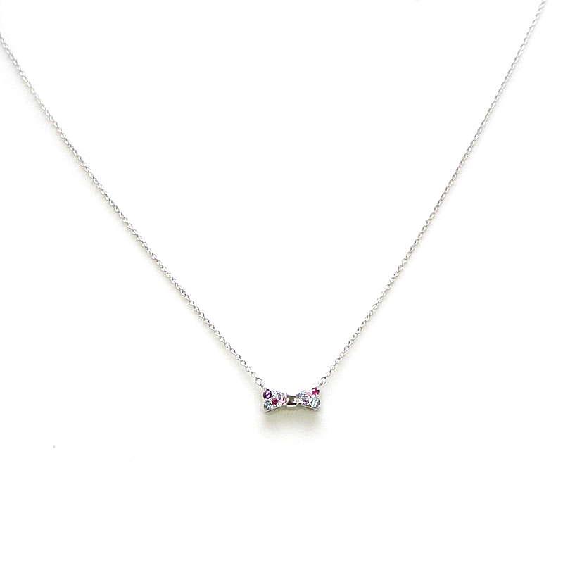 STAR JEWELRY（スタージュエリー） カラフルリボンネックレス 約40cm