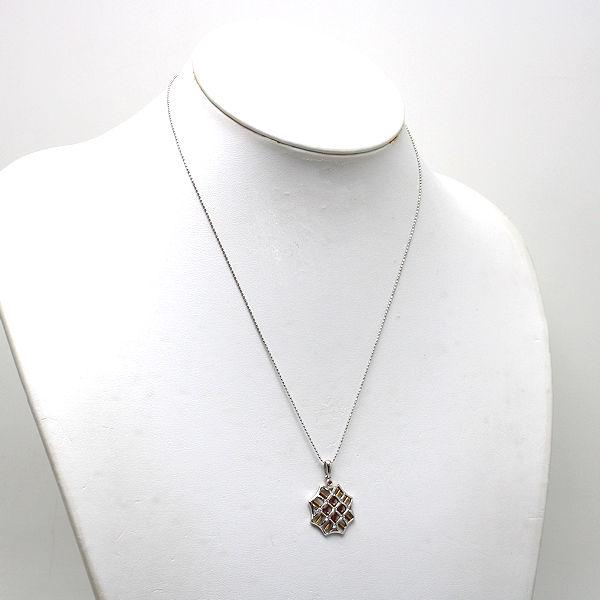 K18 ルビー＆ダイヤモンドネックレス 約45cm 0.25ct 0.30ct 18金 