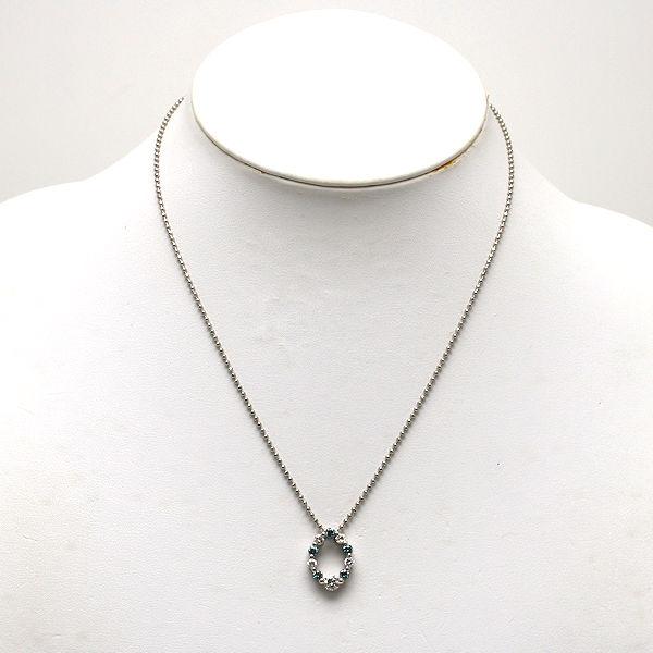 Pt900/Pt850 ダイヤモンドネックレス 約41cm 0.315ct/0.74ct 約8.2g 