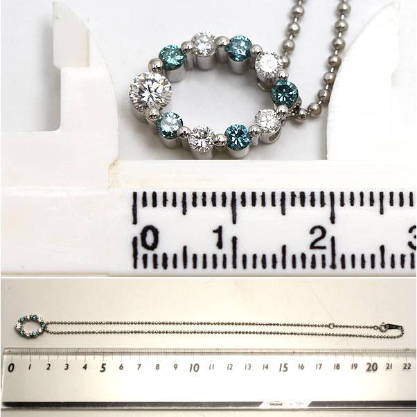 ブランド登録なし Pt900/Pt850 ダイヤモンドネックレス 約41cm 0.315ct  