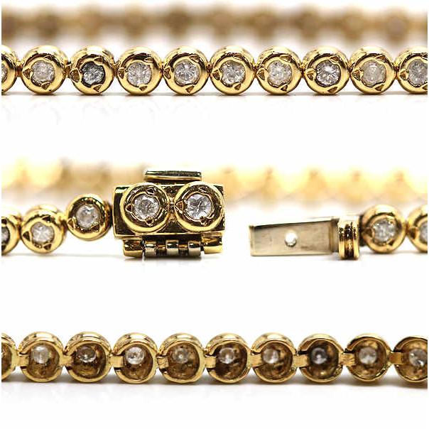 K18 18金ブレスレット　テニスブレスレット ダイヤモンド1.00ct最終価格 K18 テニスブレスレット ダイヤモンド 1.00ct 約18cm 約8.5g 18金