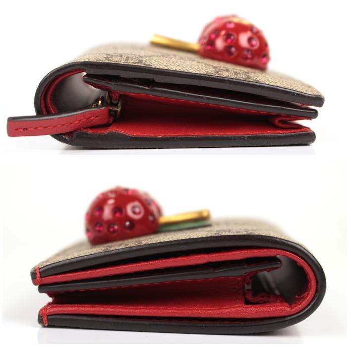 GUCCI チェリー さくらんぼ 付き GGスプリーム ミニ財布 47605 グッチ 