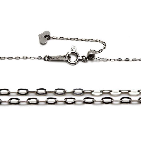 K18WG クロスネックレス ダイヤモンド 0.40ct 約44cm 約2.0g K18 