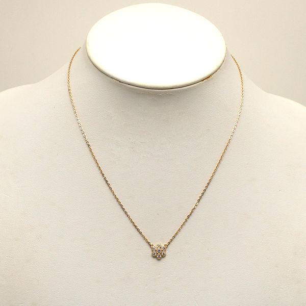 K18/ピンクゴールド 1.01ct 大粒ダイヤモンド ネックレス