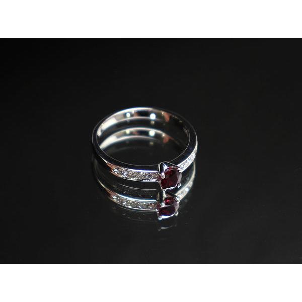 Pt900 ルビーリング 13.5号 約3.5g 0.48ct ダイヤモンド 0.16ct 