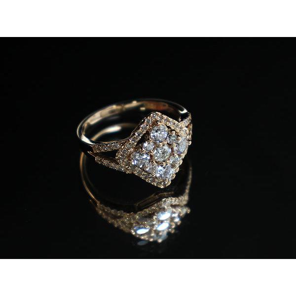 K18PG ダイヤモンドリング 14.5号 1.00ct 18金 ピンクゴールド 約3.6g 