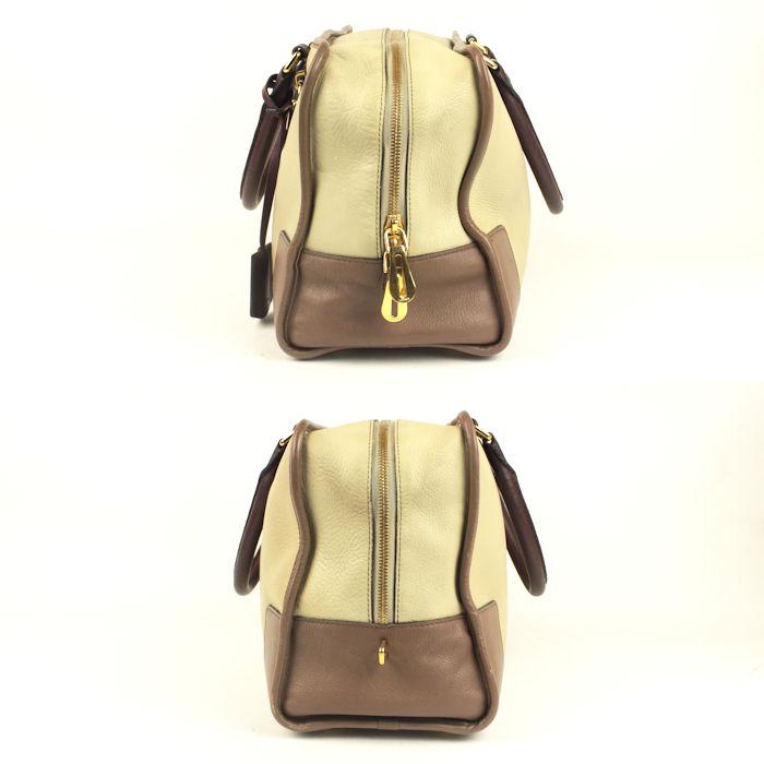 LOEWE ロエベ アマソナ ハンドバッグ ミニボストンバッグ レザー ベージュ ボルドー 20635 【中古】_3