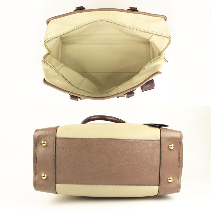 LOEWE ロエベ アマソナ ハンドバッグ ミニボストンバッグ レザー ベージュ ボルドー 20635 【中古】_2