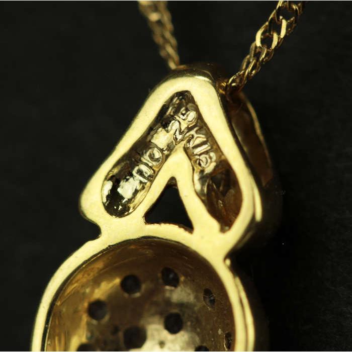 ダイヤモンド 0.25ct デザイン ネックレス K18 ゴールド 18金 イエロー 