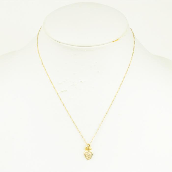 ダイヤモンド 0.25ct デザイン ネックレス K18 ゴールド 18金 イエロー 