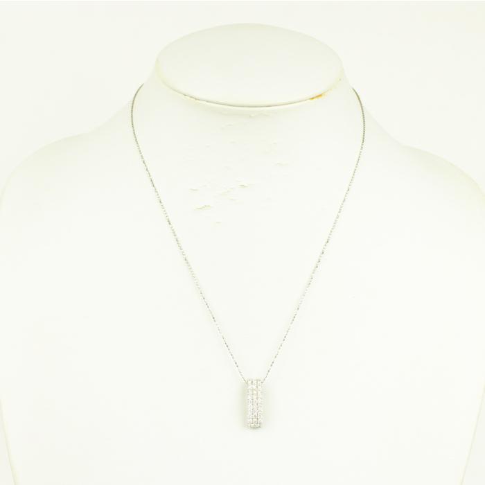 ダイヤモンド 0.8ct ネックレス リバーシブル パヴェ 星 K18WG 18金