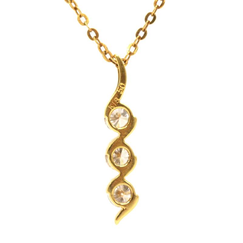 UNOAERRE（ウノアエレ） ダイヤモンド 0.5ct ネックレス K18 18金