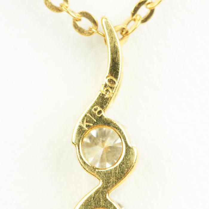 ウノアエレ ネックレス サファイア ダイヤ ダイヤモンド K18YG