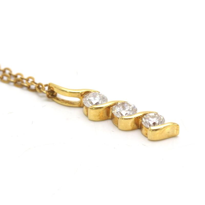 UNOAERRE（ウノアエレ） ダイヤモンド 0.5ct ネックレス K18 18金 