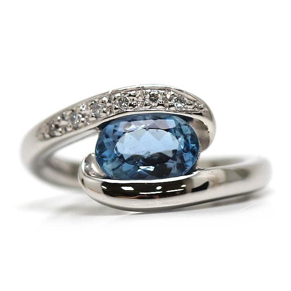 Pt900リング　アクアマリン　11号 Pt900 アクアマリンリング 11号