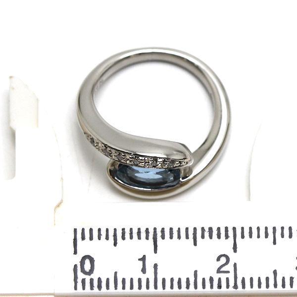 Pt900 アクアマリンリング 6号 1.04ct ダイヤモンド 0.07ct 約7.8g 
