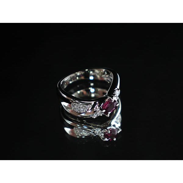 Pt900 ルビーリング 13号 0.68ct ダイヤモンド 0.14ct プラチナ 約10.5 
