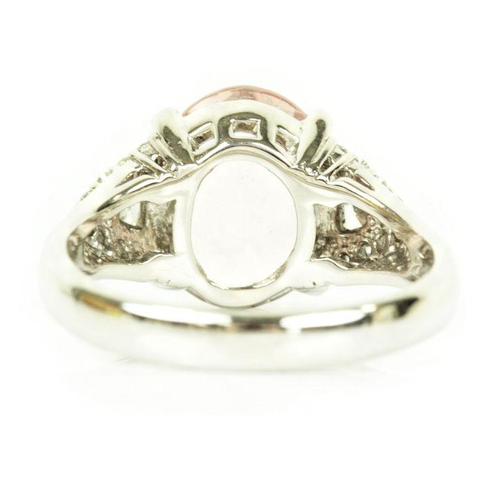 モルガナイト 2.60ct ダイヤモンド 0.28ct リング 12号 Pt900 プラチナ  