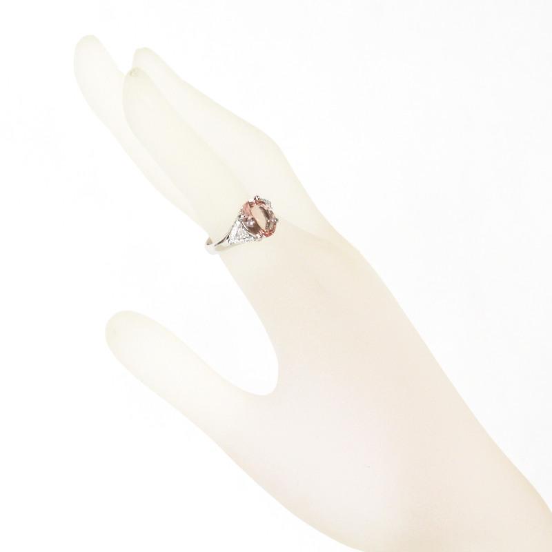 モルガナイト リング 2.60ct ダイヤモンド 0.28ct 12号 Pt900 プラチナ 