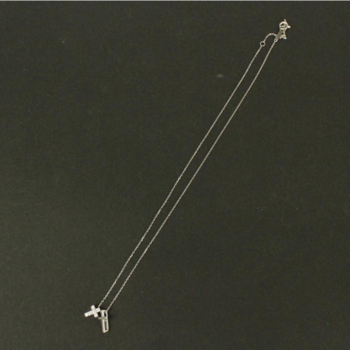 4℃ ヨンドシー ダイヤモンド Wクロス ネックレス Pt850 プラチナ 4℃ ヨンドシー ダイヤモンド Wクロス ネックレス Pt850 プラチナ