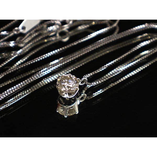Pt850 Pt900 ダイヤモンドネックレス 約40cm 0.51ct プラチナ 約1.8g 1 