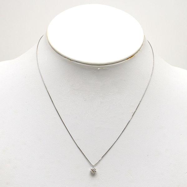 Pt850 Pt900 ダイヤモンドネックレス 約40cm 0.51ct プラチナ 約1.8g 1 