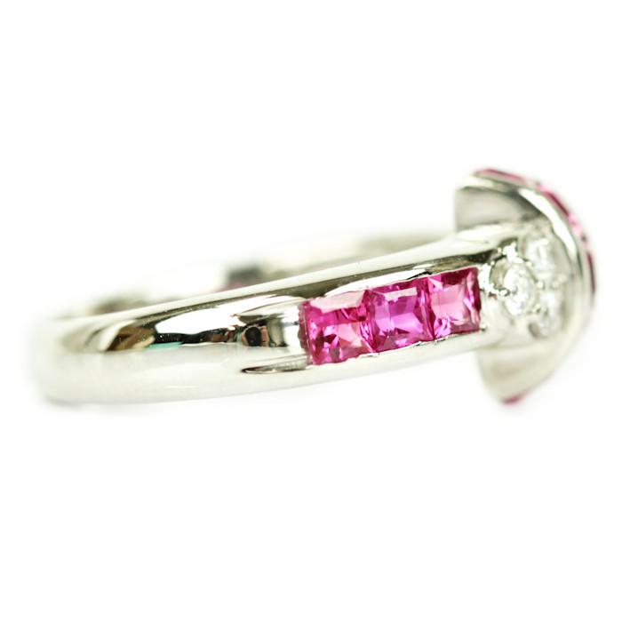 天然 ルビー 1.34ct ダイヤモンド 0.20ct リング Pt900 プラチナ