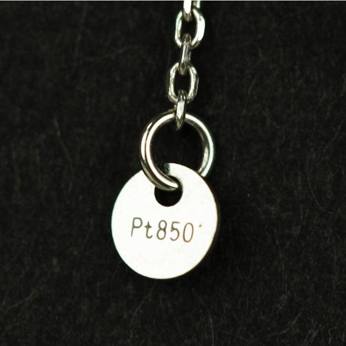 クロス Pt850 900 プラチナ ダイヤモンド 0.40ct 十字架 ネックレス