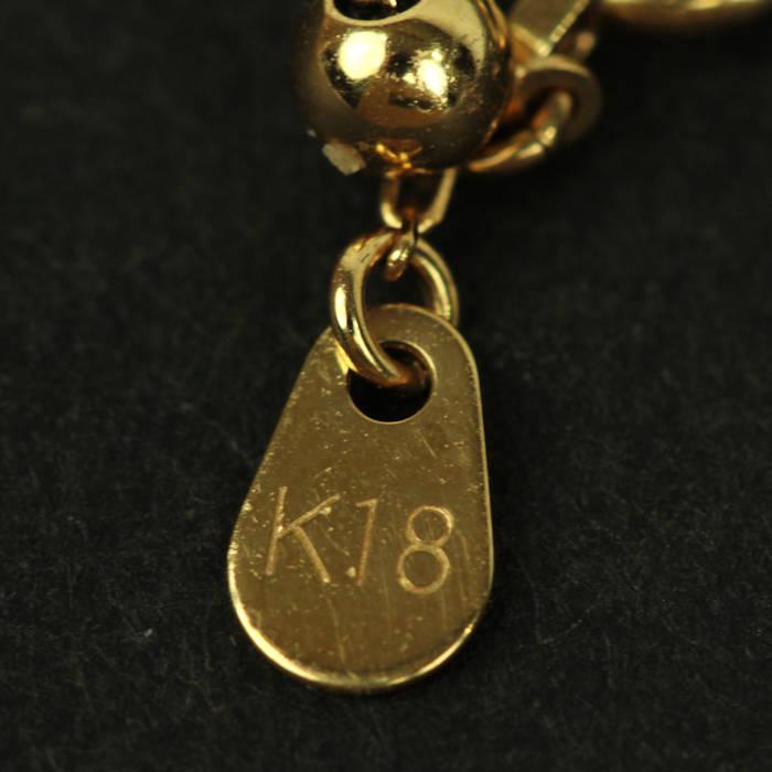 K18 ダイヤモンド 0.13ct 0.05ct 0.28ct 三日月 三毛猫 ゴールド 