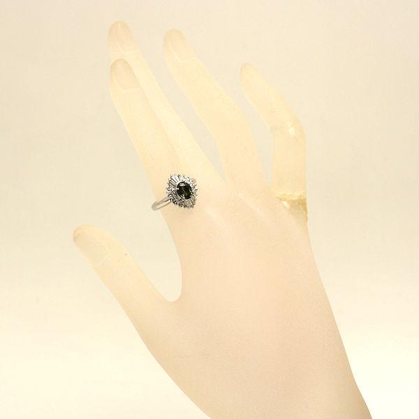 Pt900 アレキサンドライトリング 13号 1.185ct ダイヤモンド 0.57ct 約 