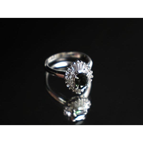 Pt900 アレキサンドライトリング 13号 1.185ct ダイヤモンド 0.57ct 約