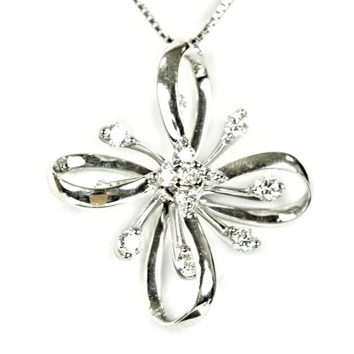 K18WG ホワイトゴールド ダイヤモンド 0.60ct 風車 ウィンドミル  