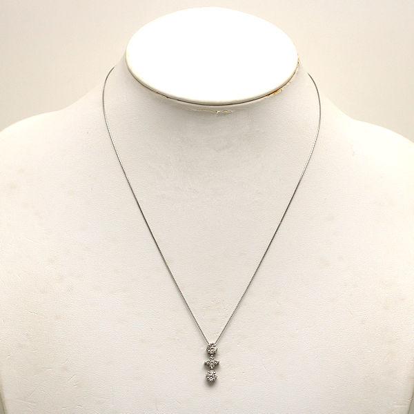 Pt850/Pt900 2WAYダイヤモンドネックレス 約45cm 0.50ct 約3.2g