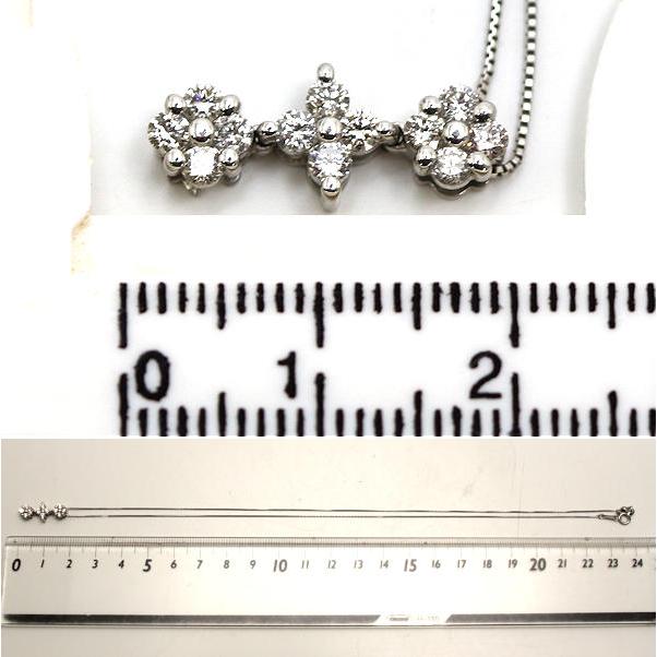 Pt850/Pt900 2WAYダイヤモンドネックレス 約45cm 0.50ct 約3.2g