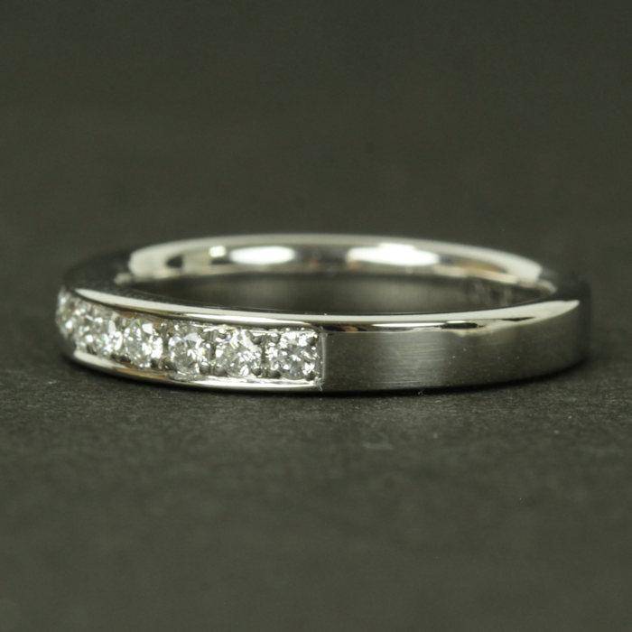 ダイヤモンド 0.307ct ハーフエタニティ リング Pt900 プラチナ 鑑別書 