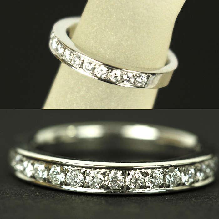 ダイヤモンド 0.307ct ハーフエタニティ リング Pt900 プラチナ 鑑別書 
