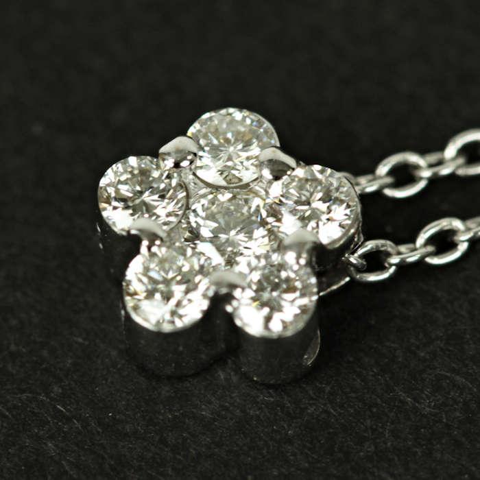 Ponte Vecchio ポンテヴェキオ ダイヤモンド 0.25ct 花 K18WG 18金  
