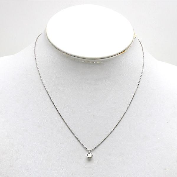 Pt850 Pt900 一粒ダイヤモンド ネックレス 約40cm 0.53ct 約2.6g