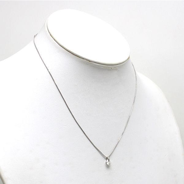 Pt850 Pt900 一粒ダイヤモンド ネックレス 約40cm 0.53ct 約2.6g