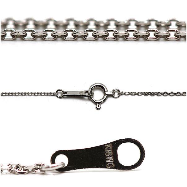 K18WG ハートネックレス 約40cm 約1.8g ルビー 0.35ct 18金 ホワイト