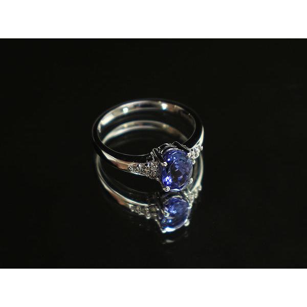 三越 K18WG タンザナイトリング 12号 1.44ct ダイヤモンド 0.12ct 18金